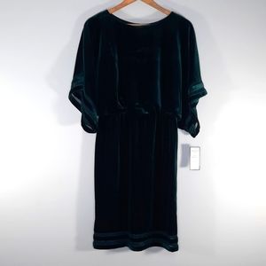 NWT JESSICA HOWARD GREEN VELVET  DRESS SZ 6